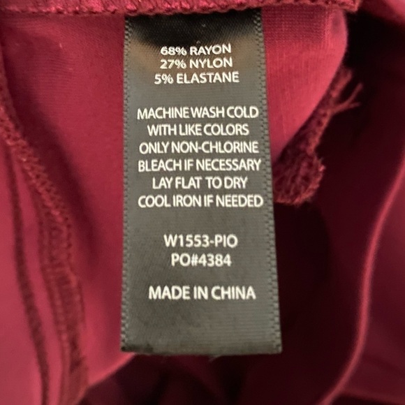BETABRAND Womans Bootcut Yoga Classic Dress Pant Maroon Size Large - Picture 12 of 14